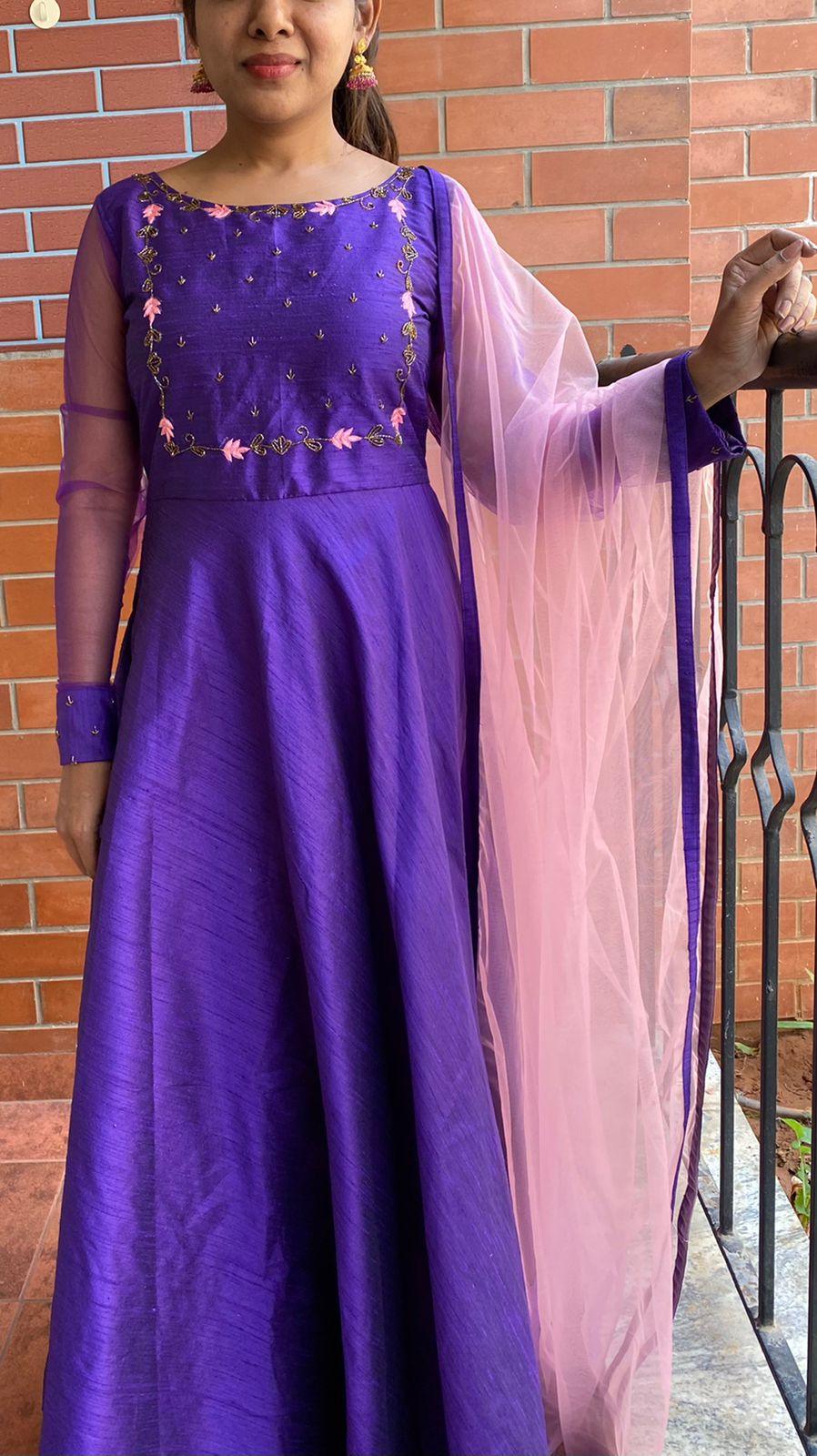 Purple Dawn hand worked top and a pink Duppata salwar suit - Threads