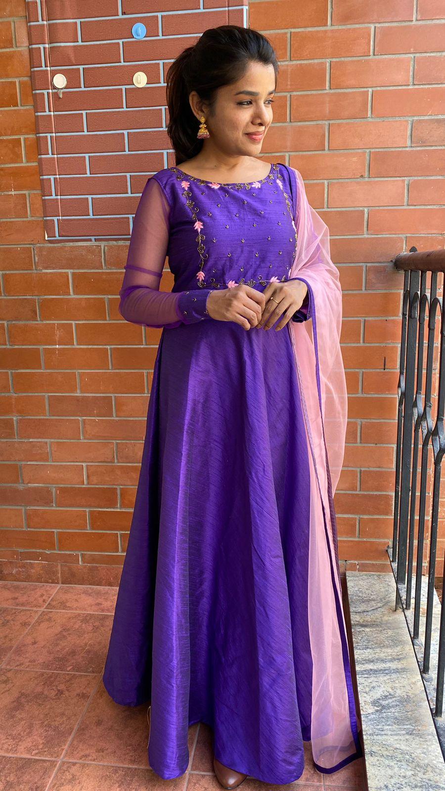 Purple Dawn hand worked top and a pink Duppata salwar suit - Threads