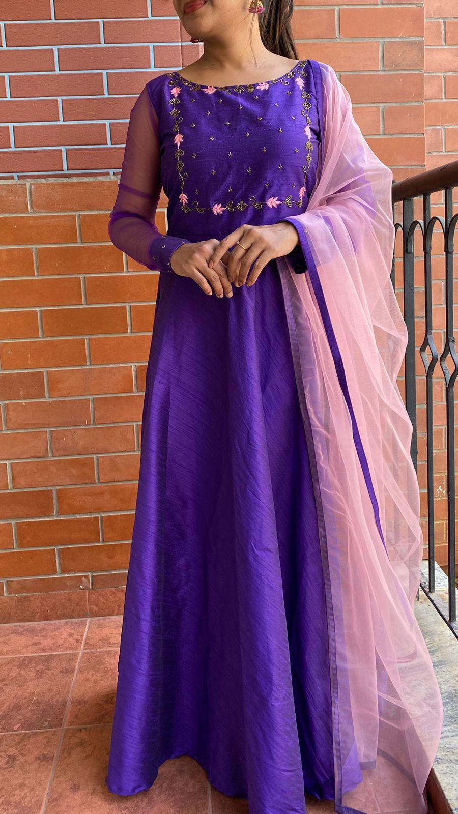 Purple Dawn hand worked top and a pink Duppata salwar suit - Threads