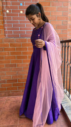 Purple Dawn hand worked top and a pink Duppata salwar suit - Threads