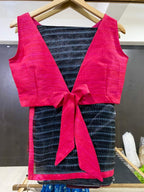 Pink Silk embroidery hand worked blouse - Threads