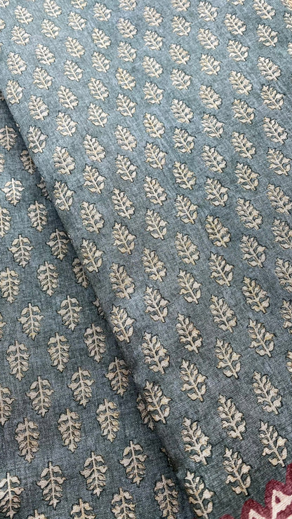 Grey khadi silk saree with blouse