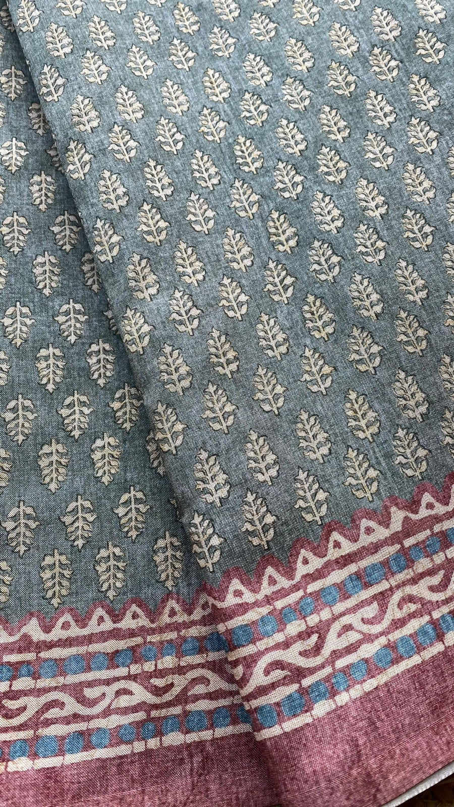 Grey khadi silk saree with blouse