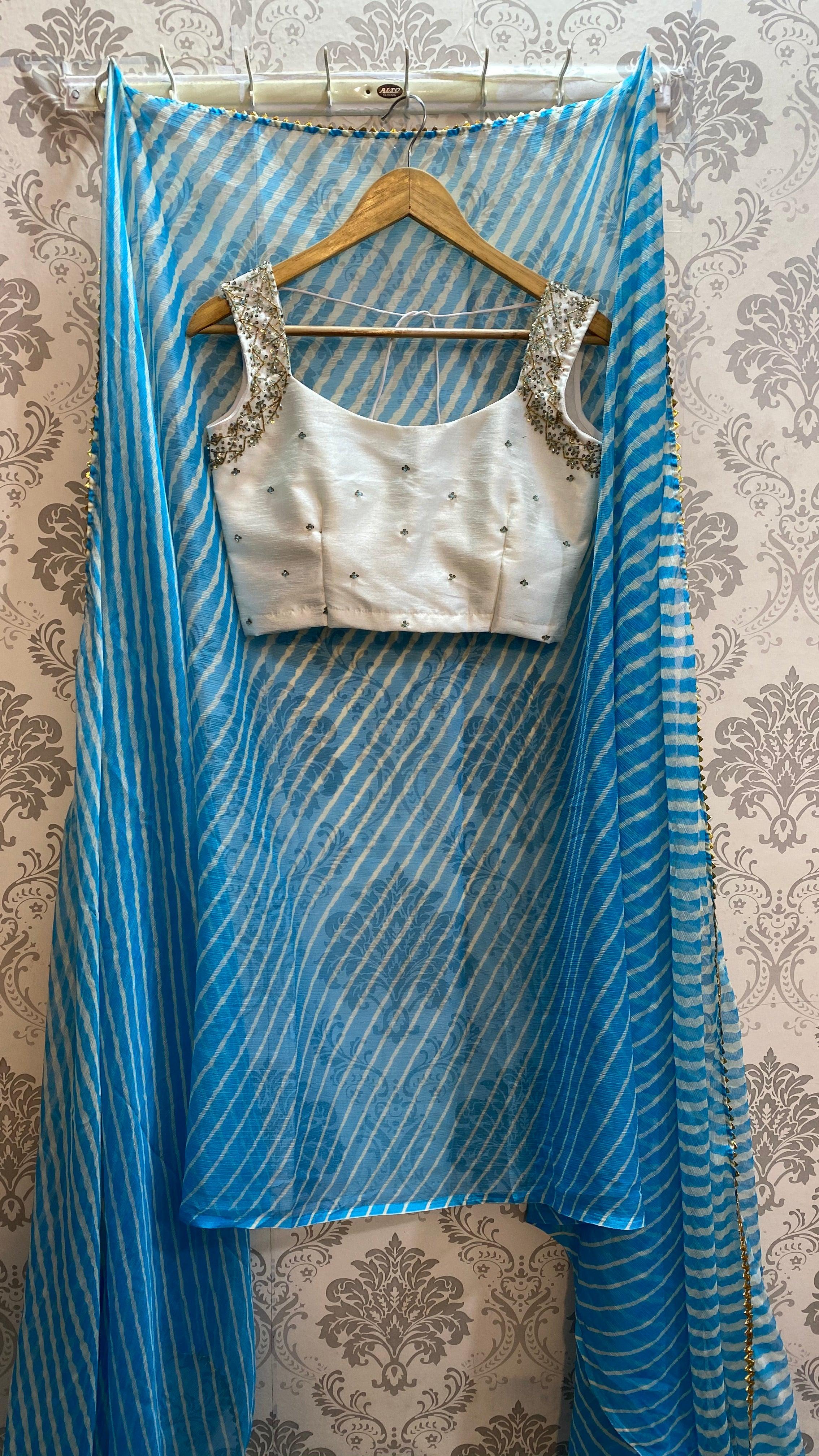 White Sleeveless handmade blouse - Threads