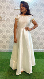Beautiful latest design white party wear salwar for women