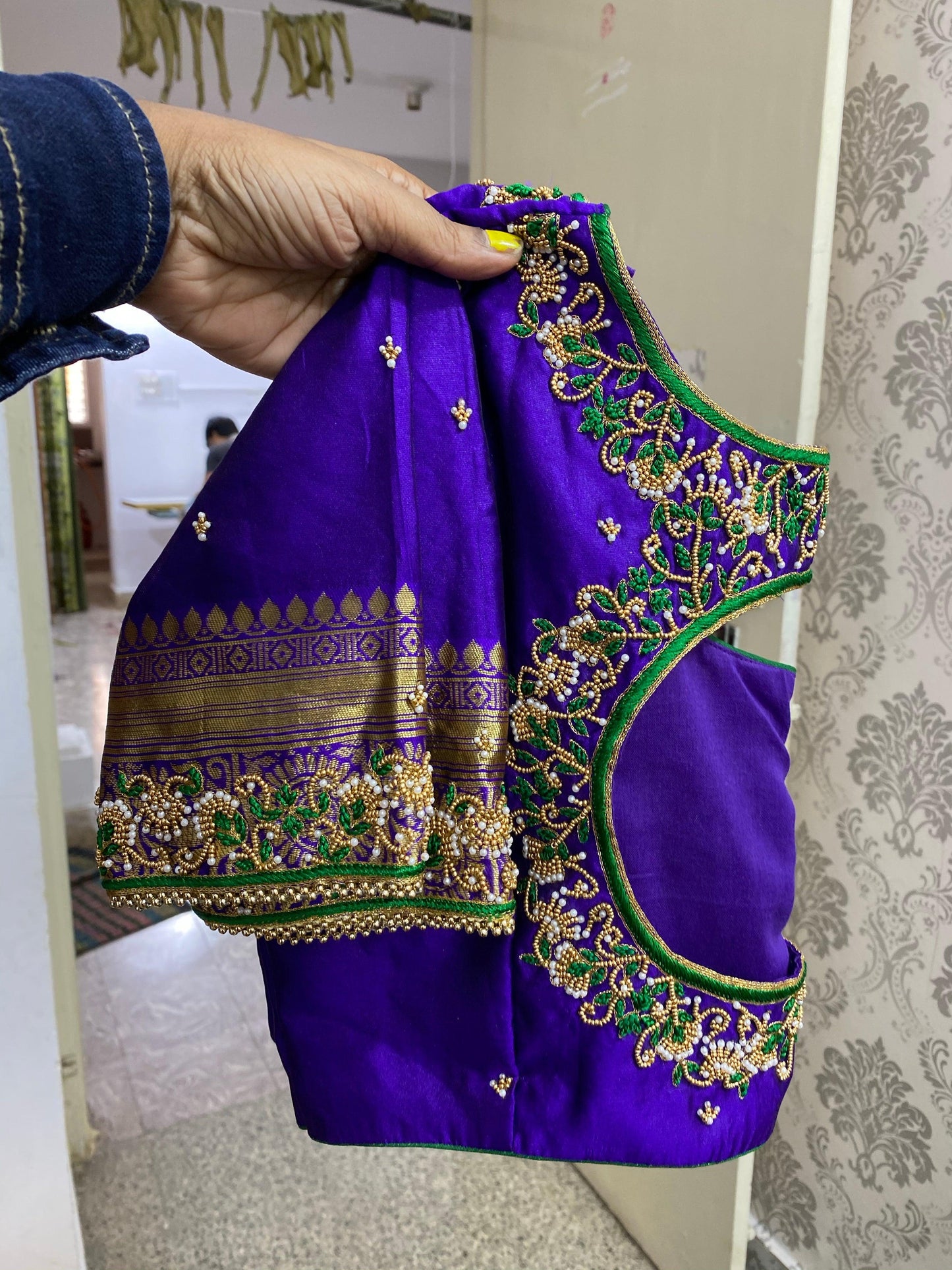 Bridal Blouse heavy Beads and Zardosi works - Threads