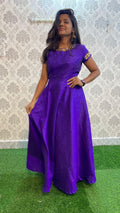 Elegant great purple silk festive wear salwar - Threads
