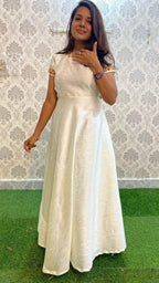 Beautiful latest design white party wear salwar for women