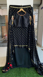 Black Bird heavy design hand worked blouse