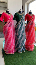 Hand worked Red Jewel Neck Blouse - Threads