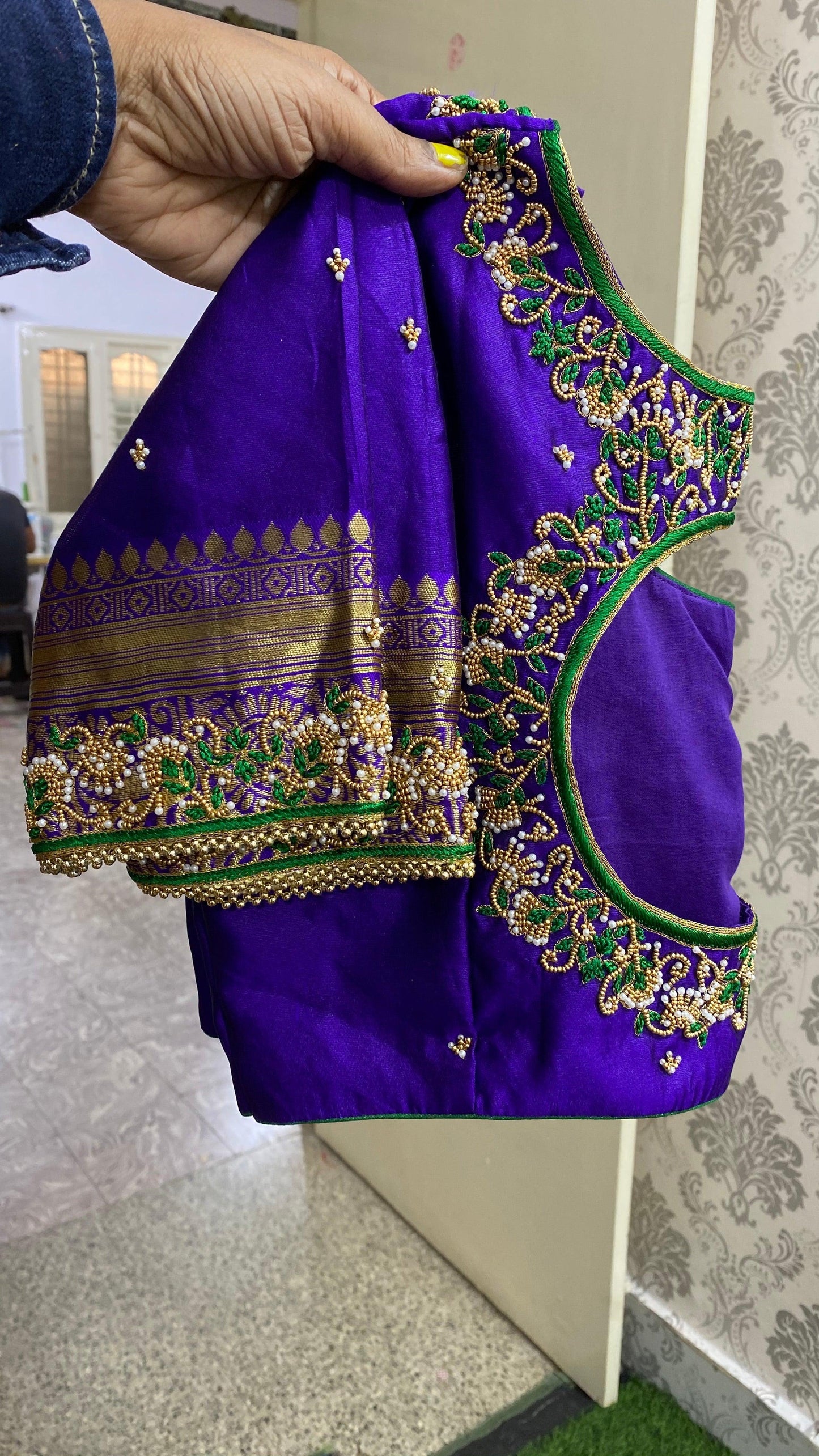 Bridal Blouse heavy Beads and Zardosi works - Threads
